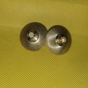 Coro Gold-Tone Earrings with Pearl Accent